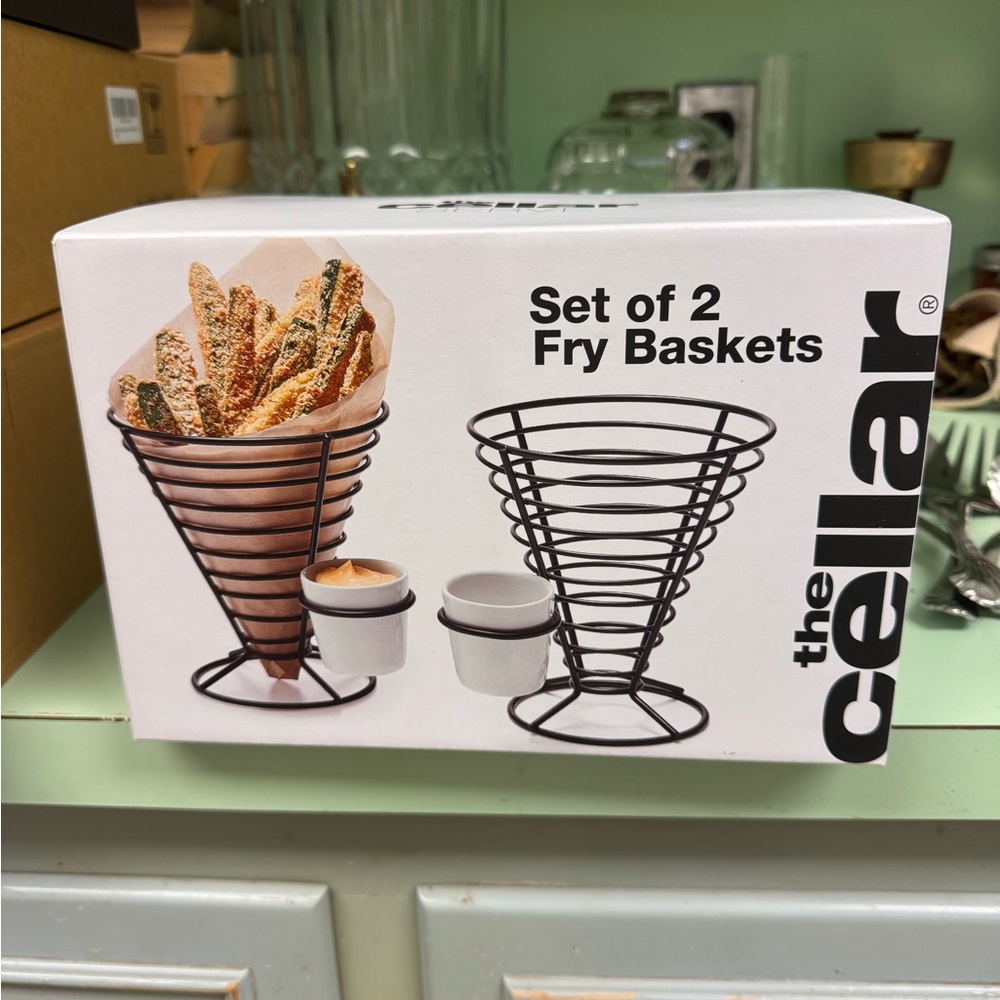 Perfect white elephant The Cellar Fry Baskets Set of 2